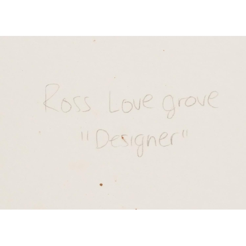 350 - Ross Lovegrove - Abstract compositions, pair of inks, each inscribed verso Designer, mounted, unfram... 