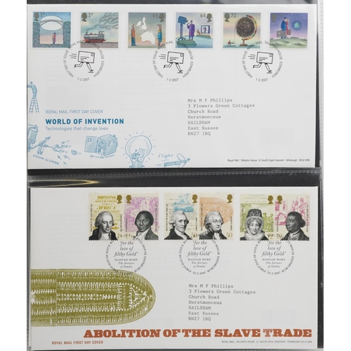 768 - Collection of British stamps and Royal Mail First Day covers arranged in six albums