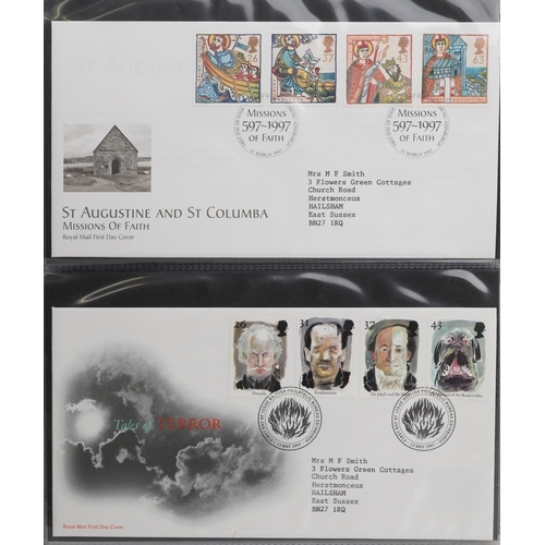 768 - Collection of British stamps and Royal Mail First Day covers arranged in six albums