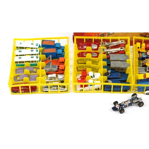 1616 - Collection of vintage Husky diecast vehicles housed in a collector's case including James Bond's Ast... 