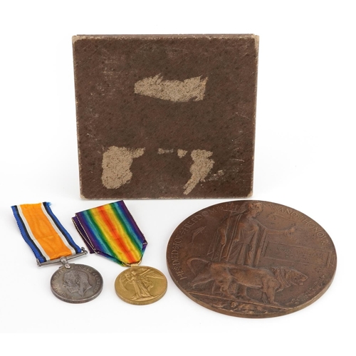 814 - British military World War I medal group relating to Private John William Locker comprising Victory ... 