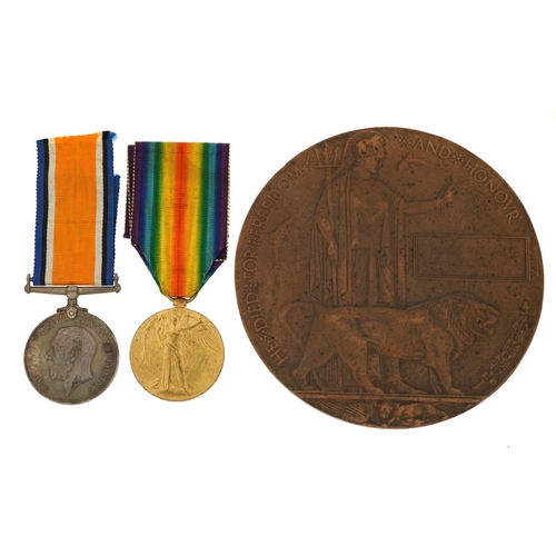 814 - British military World War I medal group relating to Private John William Locker comprising Victory ... 