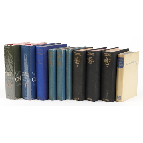 738 - Winston Churchill hardback books including The Second World War and Young Statesman