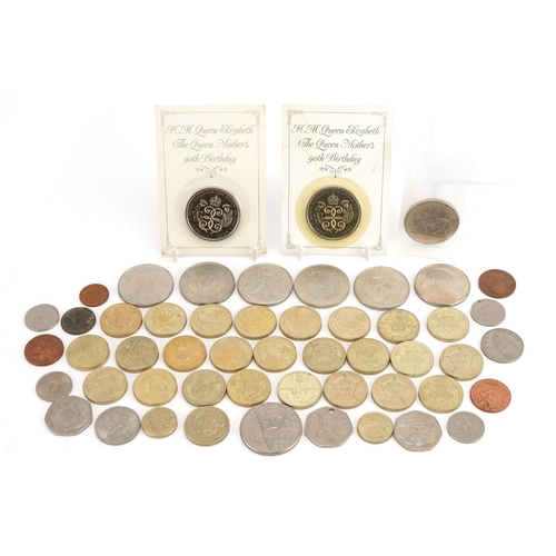 667 - British coinage including five pounds, two pounds and fifty pence coins