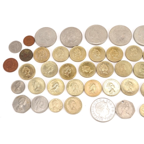 667 - British coinage including five pounds, two pounds and fifty pence coins