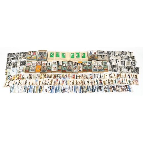 761 - Vintage cigarette cards and cigarette packets including Players Navy Cut and Will's Woodbine