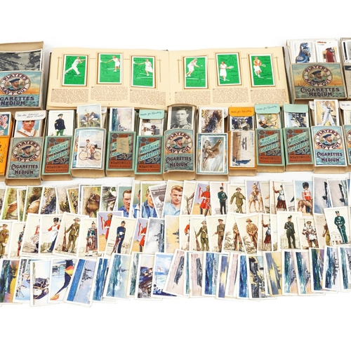 761 - Vintage cigarette cards and cigarette packets including Players Navy Cut and Will's Woodbine