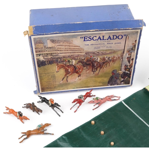 1617 - Vintage Chad Valley Escalado mechanical horseracing game