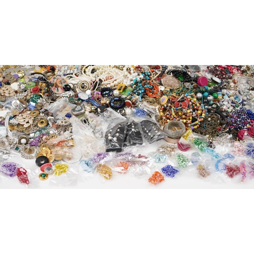 2641 - Extensive collection of costume jewellery and wristwatchs including necklaces, brooches, earrings, r... 