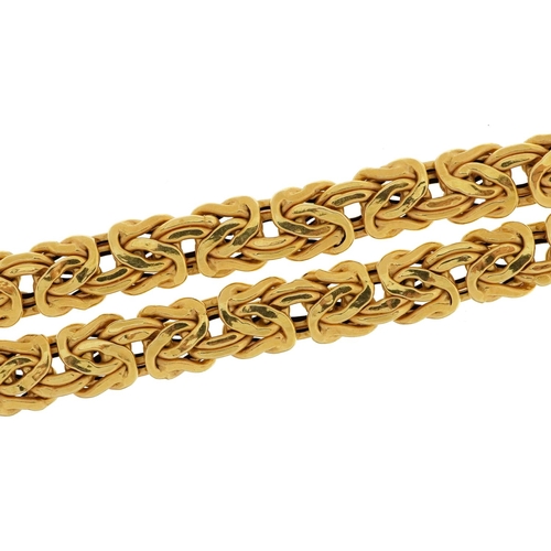 2012 - Italian 14k gold graduated necklace, 43.5cm in length, 14.7g