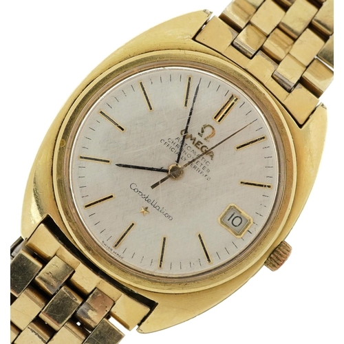2034 - Omega, gentlemen's Omega Constellation automatic wristwatch with date aperture, the case 34mm wide