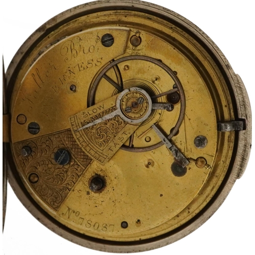 2061 - James Walker, Victorian gentlemen's silver pair cased pocket watch, the fusee movement inscribed Fal... 