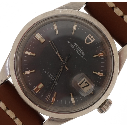 Tudor, gentlemen's Prince Oysterdate automatic 'Jumbo' wristwatch with box and date aperture, the case engraved Original Oyster case by Rolex Geneva, the case 38mm in diameter