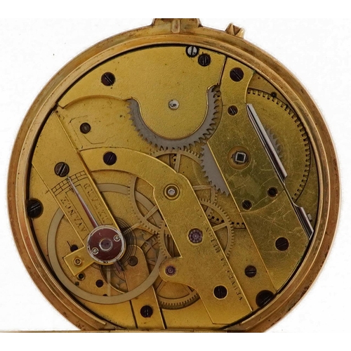 2010 - Vacheron & Constantin, gentlemen's unmarked gold pocket watch with enamelled dial and engine turned ... 