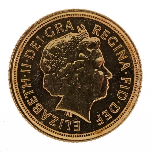 607 - Elizabeth II 2007 gold half sovereign