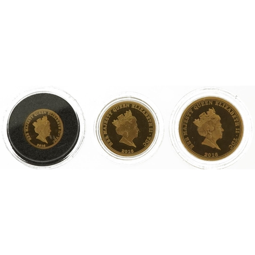 603 - The Five Portraits of Her Majesty Queen Elizabeth II 90th Birthday gold sovereign set with box and c... 