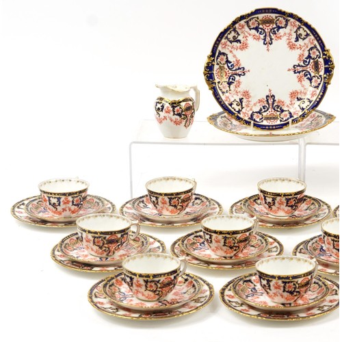 282 - Royal Crown Derby Old Imari pattern twelve place tea service comprising twelve trios, milk jug, suga... 