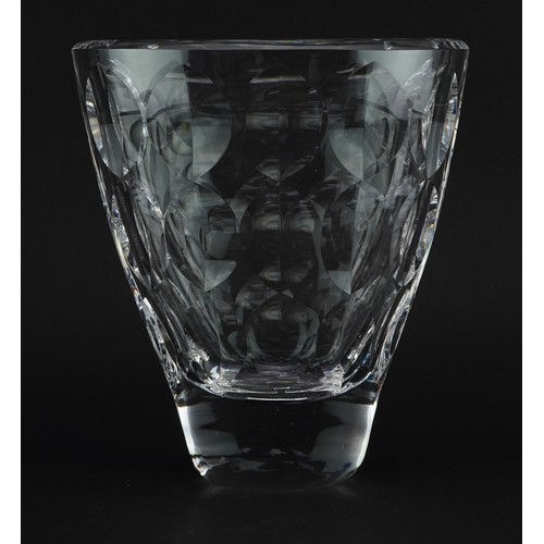 254 - Ingeborg Lundin for Orrefors, large Scandinavian glass vase etched Orrefors 3935 221 to the base, 27... 