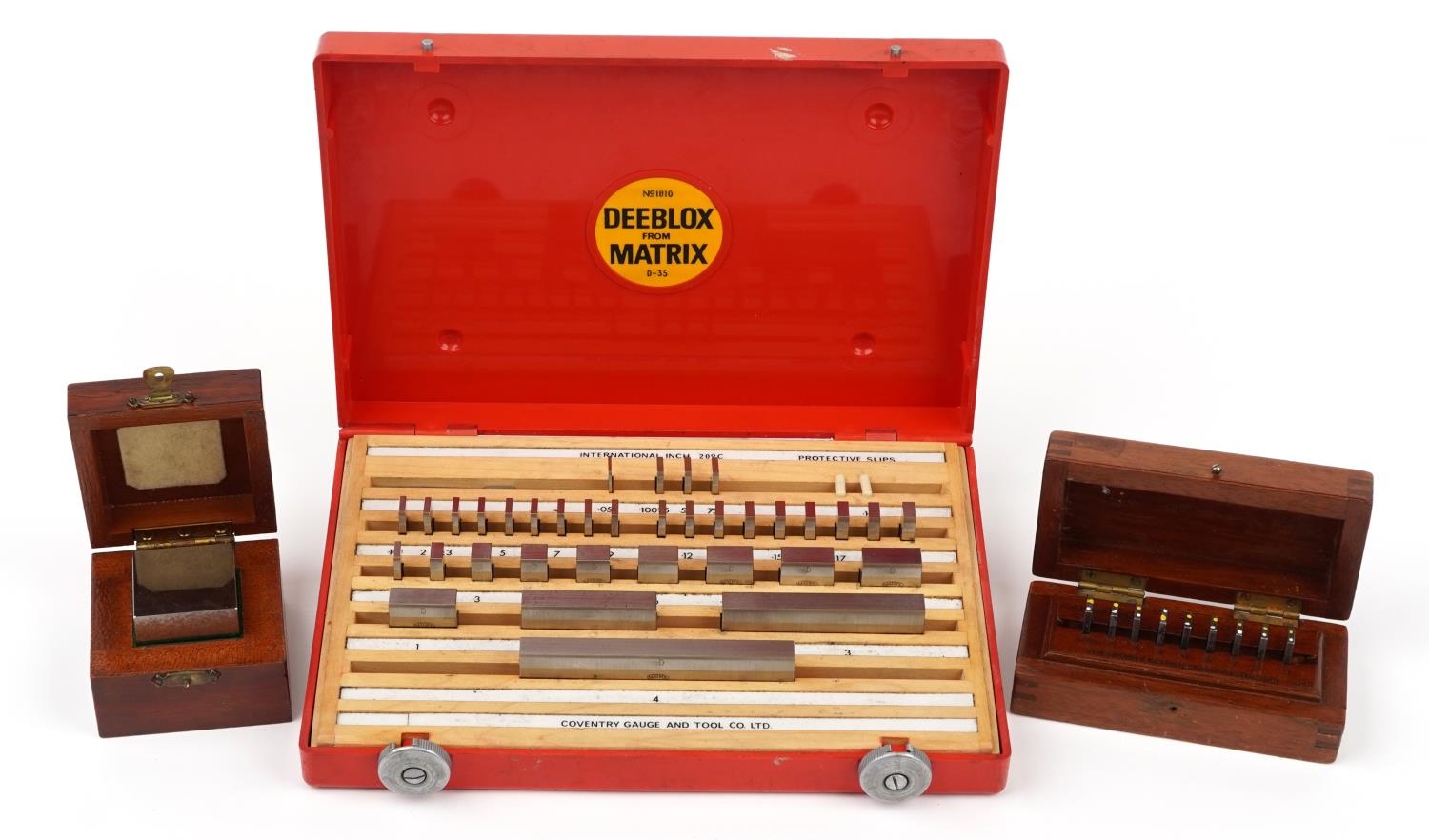 Coventry Gauge & Tool Co, cased set of watchmaker's matrix slip gauges ...