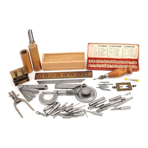 592 - Vintage watchmaker's tools and precision instruments including Beech & Son capsules, Brown & Sharpe ... 