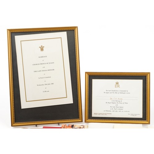 722 - **WITHDRAWN** Collection of Royal Ephemera including an Invitation to Marriage of His Royal Highness... 