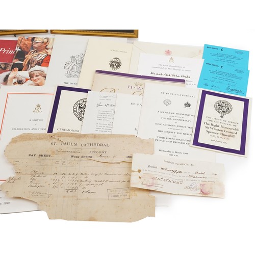 722 - **WITHDRAWN** Collection of Royal Ephemera including an Invitation to Marriage of His Royal Highness... 