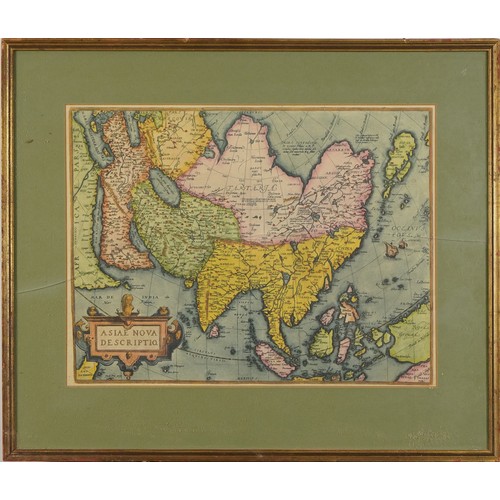 1733 - Three maps including an antique example after Rigobert Bonne of Asia, each mounted, framed and glaze... 