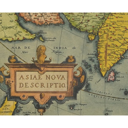 1733 - Three maps including an antique example after Rigobert Bonne of Asia, each mounted, framed and glaze... 