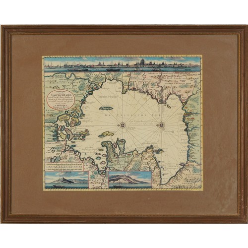 1733 - Three maps including an antique example after Rigobert Bonne of Asia, each mounted, framed and glaze... 