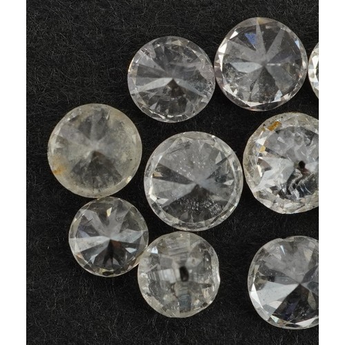 2114 - Twelve loose solitaire diamonds, the largest approximately 3.6mm in diameter, total weight approxima... 