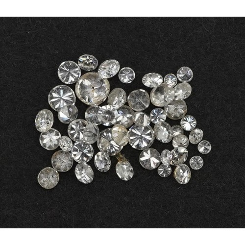 2135 - Collection of loose solitaire diamonds, the largest approximately 2.9mm in diameter, total weight ap... 