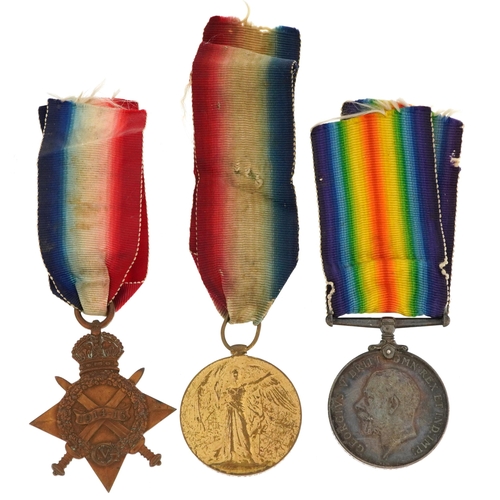 1702 - British military World War I trio awarded to 9664PTE.A.J.PAYNE.K.S.L.I.