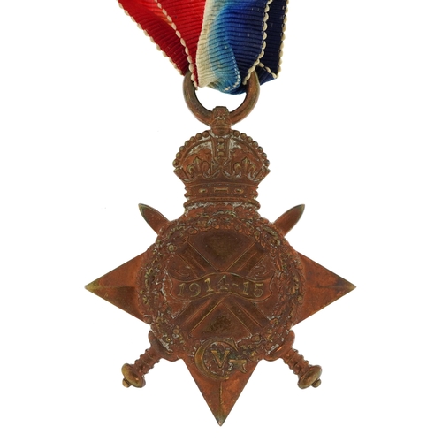 1704 - British military World War I 1914-15 star awarded to 13398PTE.R.H.HANDS.GLOUC.R.