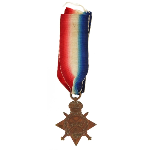 1704 - British military World War I 1914-15 star awarded to 13398PTE.R.H.HANDS.GLOUC.R.