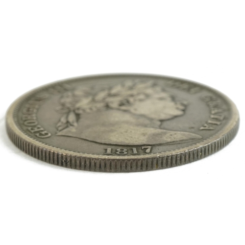 548 - George III 1817 silver half crown, large bust