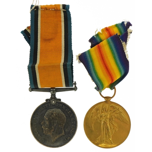 1703 - British military World War I pair awarded to 47526PTE.G.J.SADLER.NORTH'N.R.