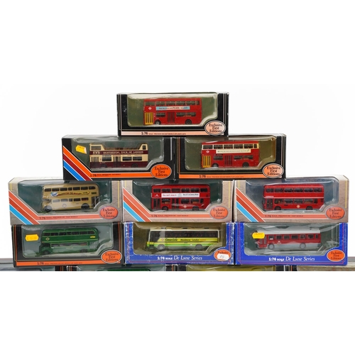 1666 - Eighteen Exclusive First Editions 1:76 scale diecast model buses with boxes