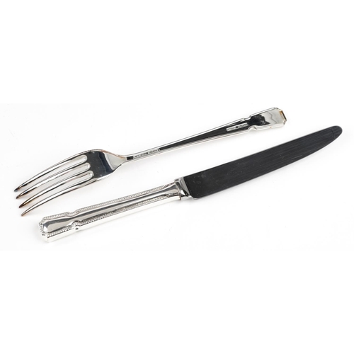 1086 - Six place canteen of Cooper Ludman Sheffield silver plated cutlery, the canteen 40.5cm wide