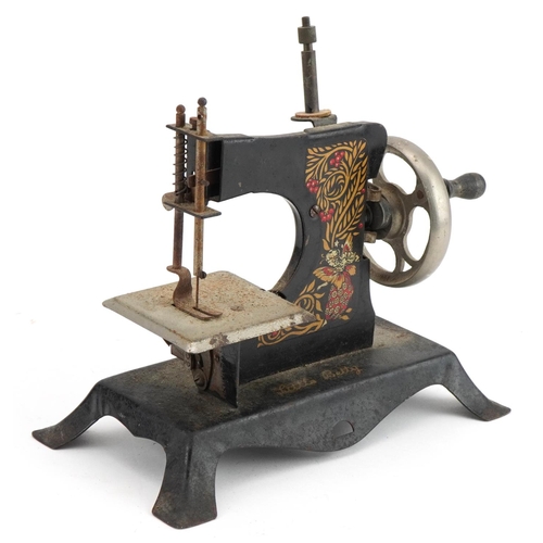 361 - Early 20th century tinplate Little Betty child's sewing machine, 20cm in length