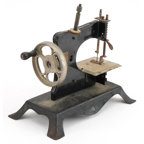 361 - Early 20th century tinplate Little Betty child's sewing machine, 20cm in length