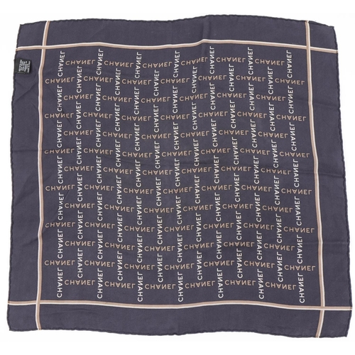 366 - Chanel, ladies silk monogrammed scarf, 45cm x 42cm