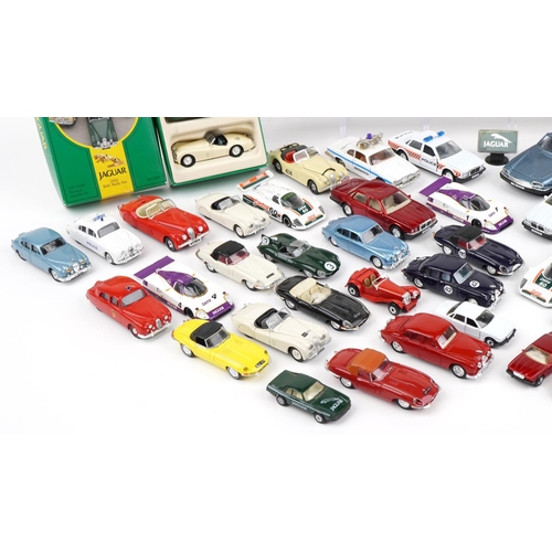 Collection of vintage and later diecast vehicles including Corgi Jaguar ...