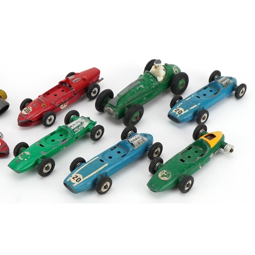 1545 - Twelve vintage Dinky diecast racing cars including BRM 243, Ferrari 242 and Cooper Bristol 233