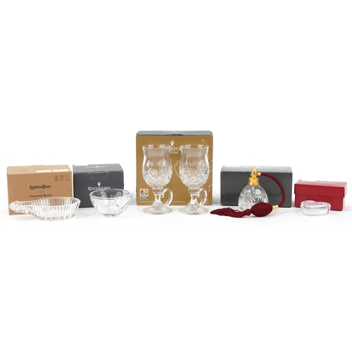 1106 - Waterford Crystal glassware, some with boxes including love heart trinket box, pair of Irish coffee ... 