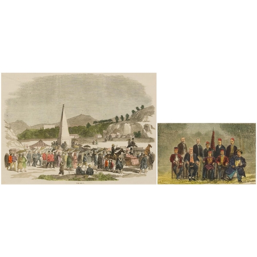 1753 - Acheen Princes, Dutch Residence, and Chinese Captain and The Road to Hong Kong, two Chinese 19th cen... 