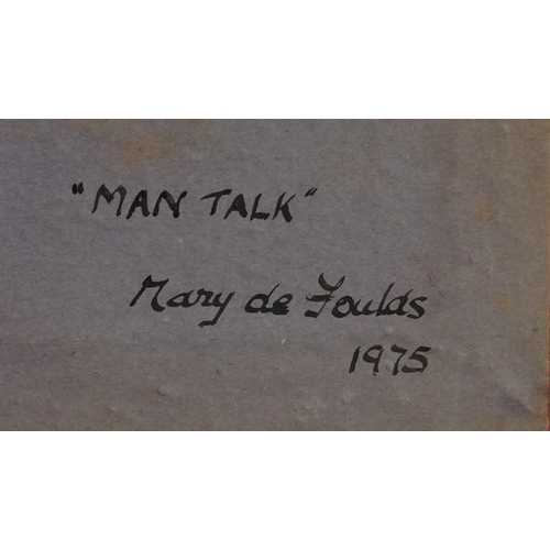 418 - Mary de Foulds - Waves and Man Talk, pair of 1970s silver plated and stainless steel panels, each wi... 