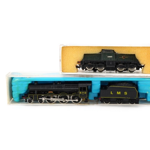 1539 - Two Rocco N gauge model railway locomotives with tenders and two Lima locomotives