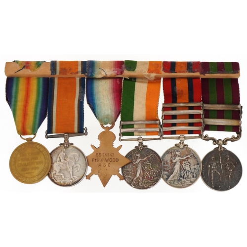 1701 - Victorian and later British military six medal group comprising India 1895 medal awarded to 3583PTE.... 