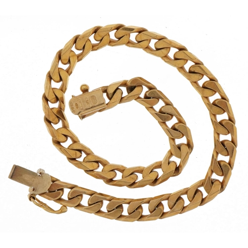 2002 - 9ct gold curb link bracelet, 19cm in length, 15.1g