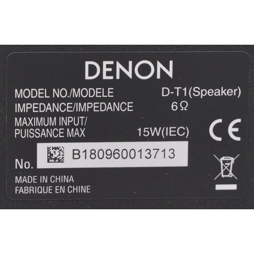 1514 - Denon D-T1 CD receiver system speakers and cassette deck model DRR-M30 with remote controls